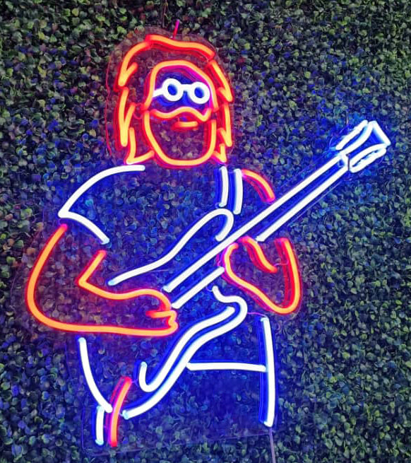 4 Finger Guitar Guy Neon