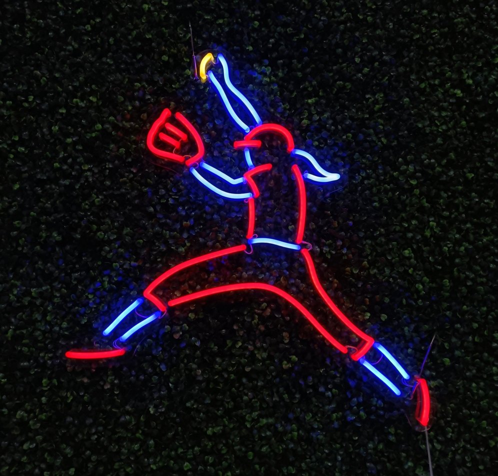 Softball Pitcher Neon Sign