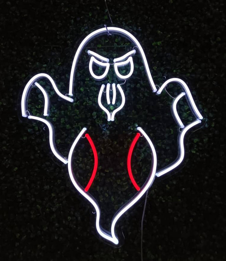 Ghost Forkball Neon Sign