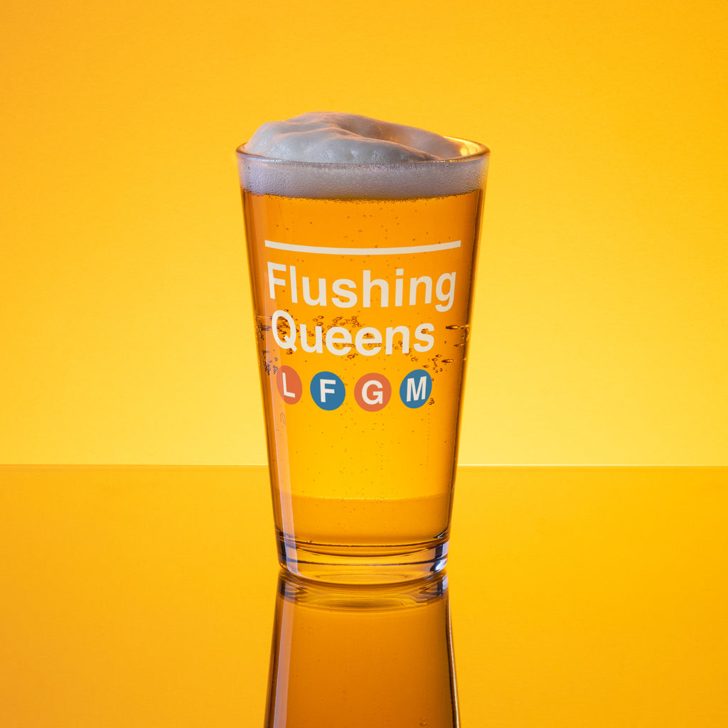 Flushing Queens LFGM Pint Glass