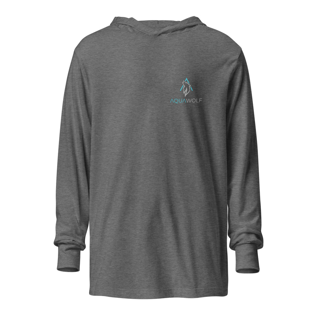 AquaWolf Front/Back Hooded Long Sleeve Tee