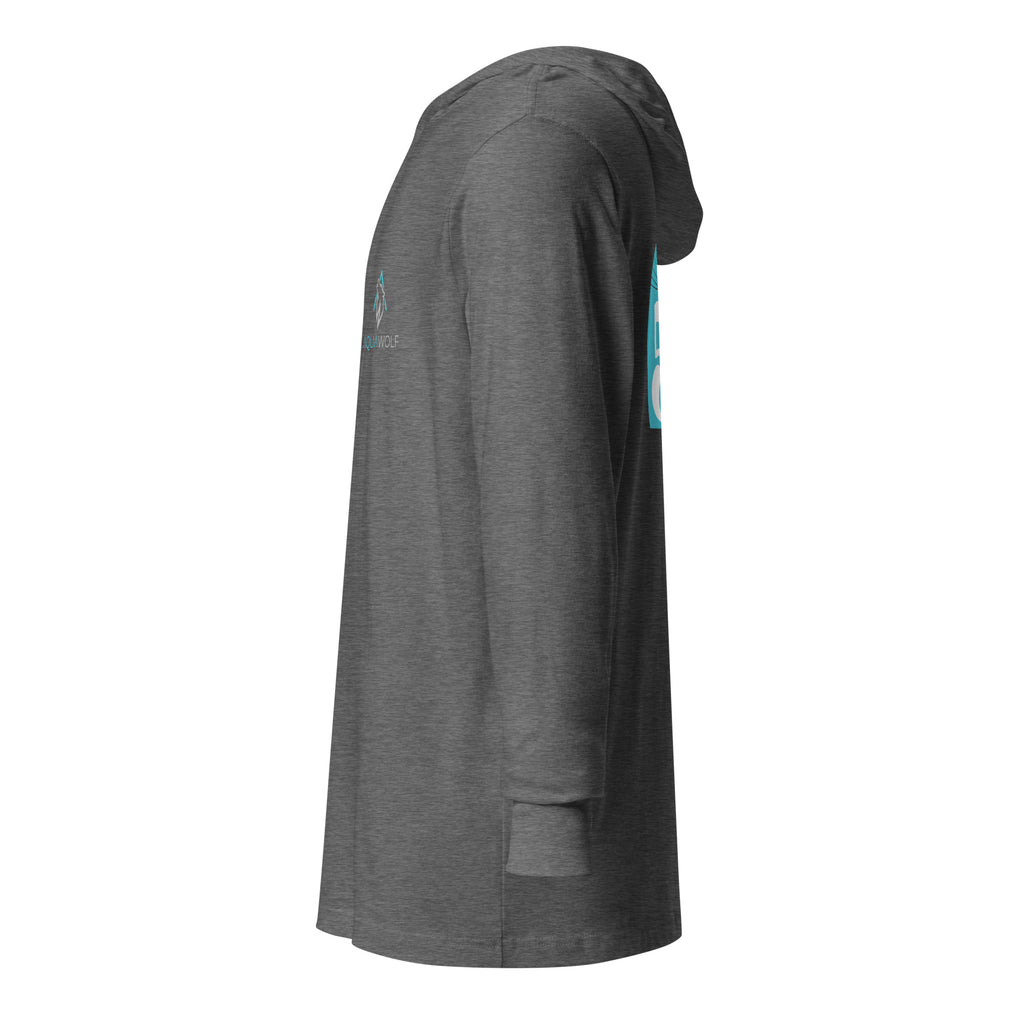 AquaWolf Front/Back Hooded Long Sleeve Tee