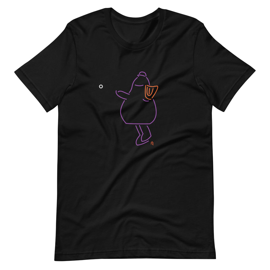 Purple Neon Mascot Throw T-Shirt