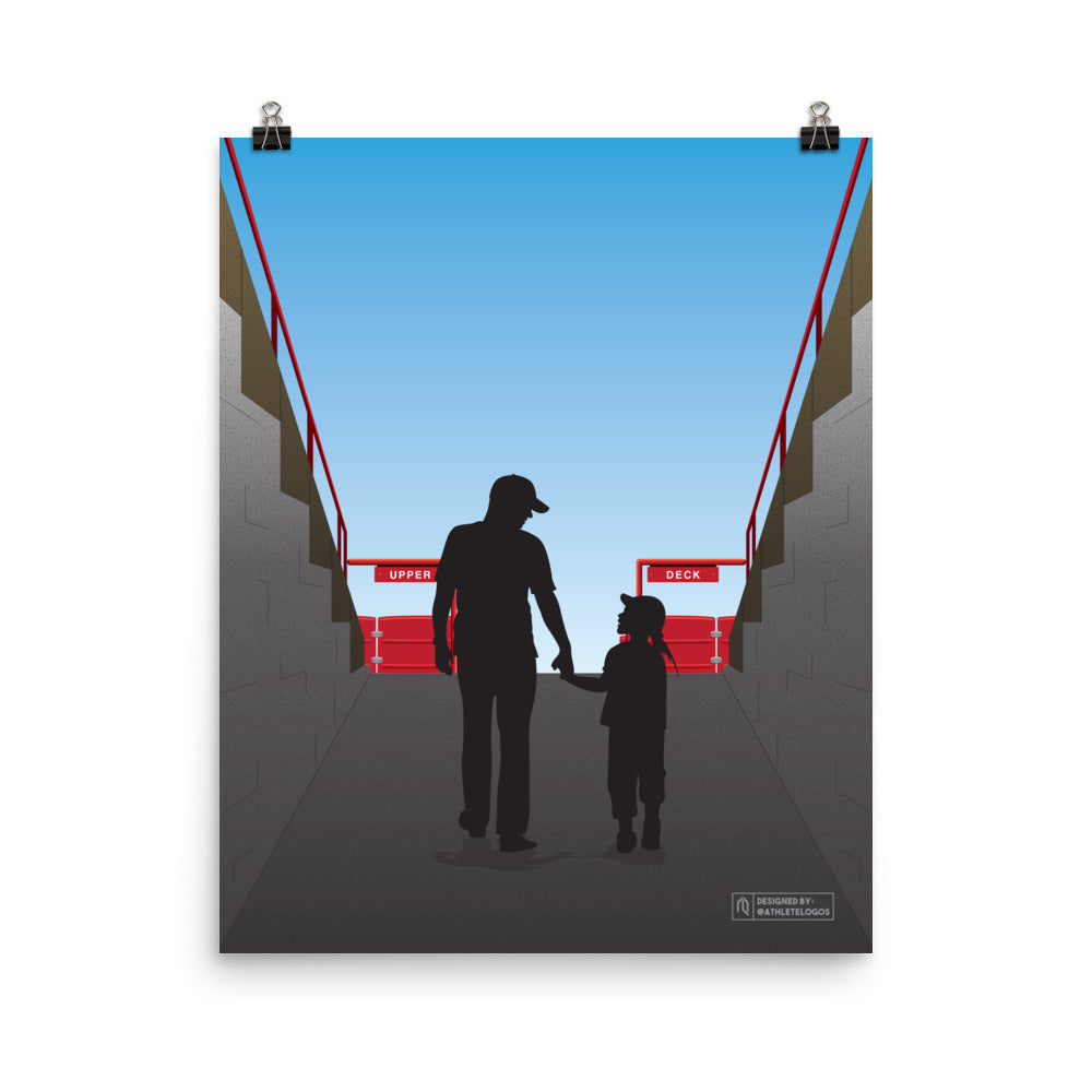 Upper Deck Level Print - Father & Daughter